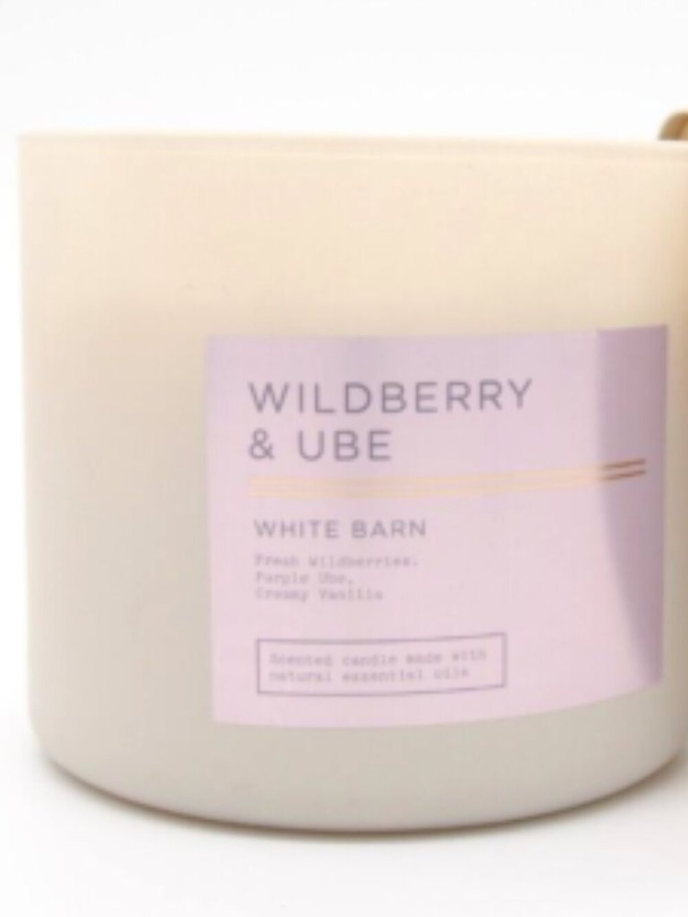 NIB-Bath & Body Works Wildberry & Ube 3-Wick Candle